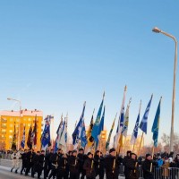 Galleria 2023 Kunniavartio Permeren-lippu-itsenisyyspivn-paraatissa-Oulussa